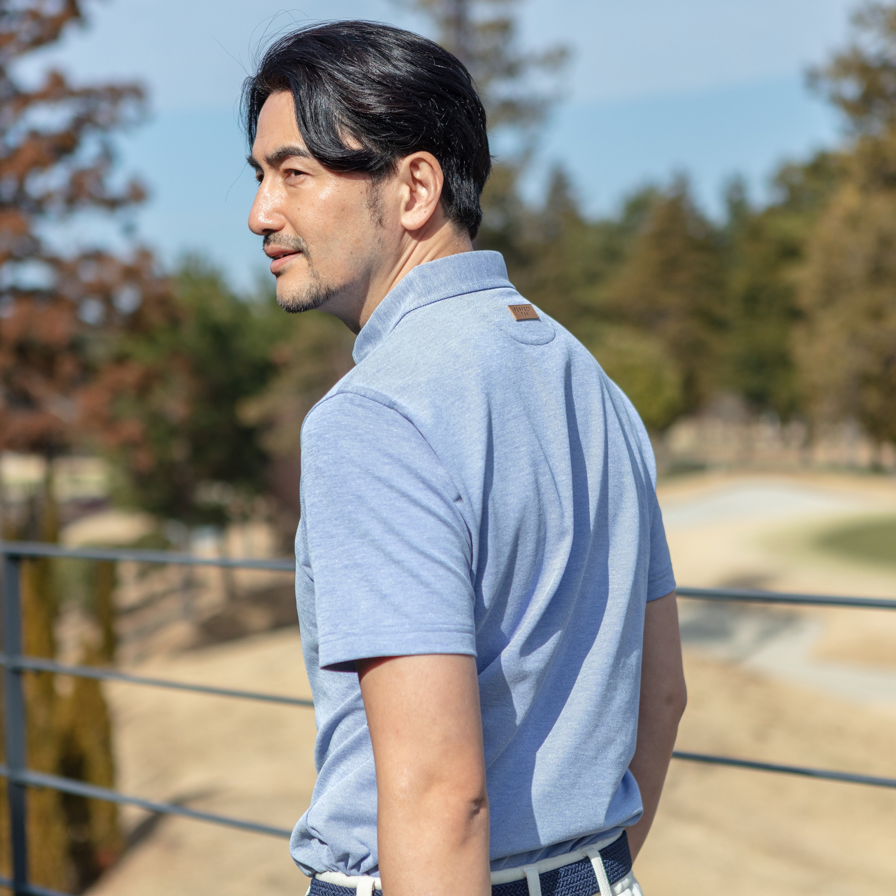 《SALE》シャンブレーポロシャツ 〈MENS〉