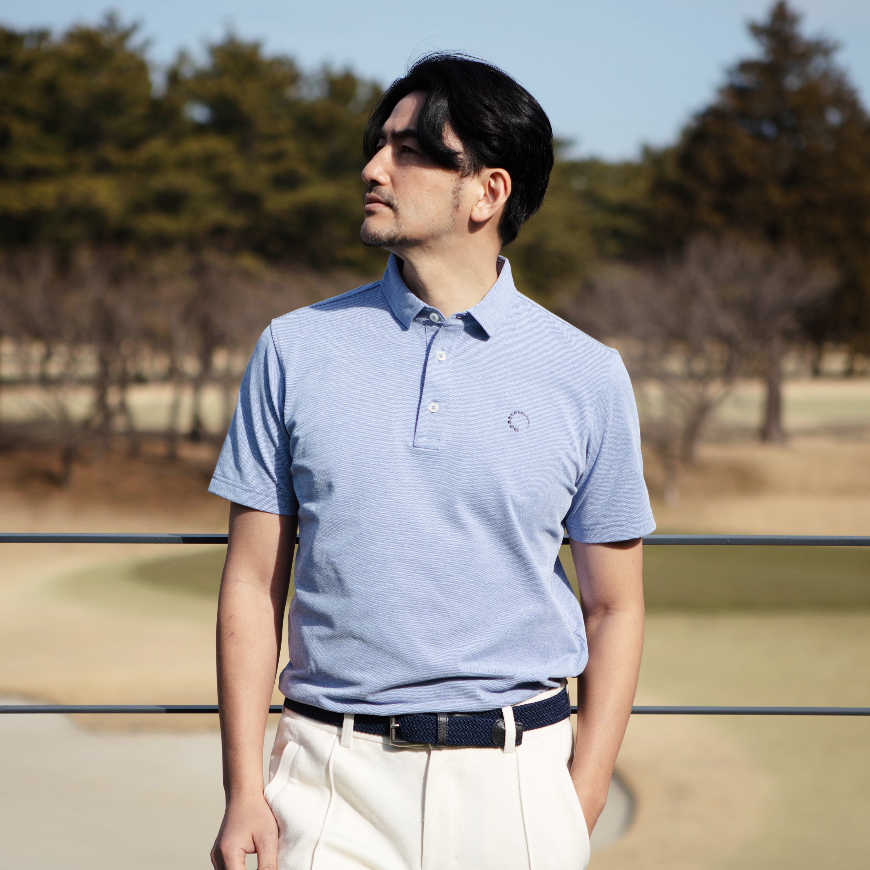 《SALE》シャンブレーポロシャツ 〈MENS〉