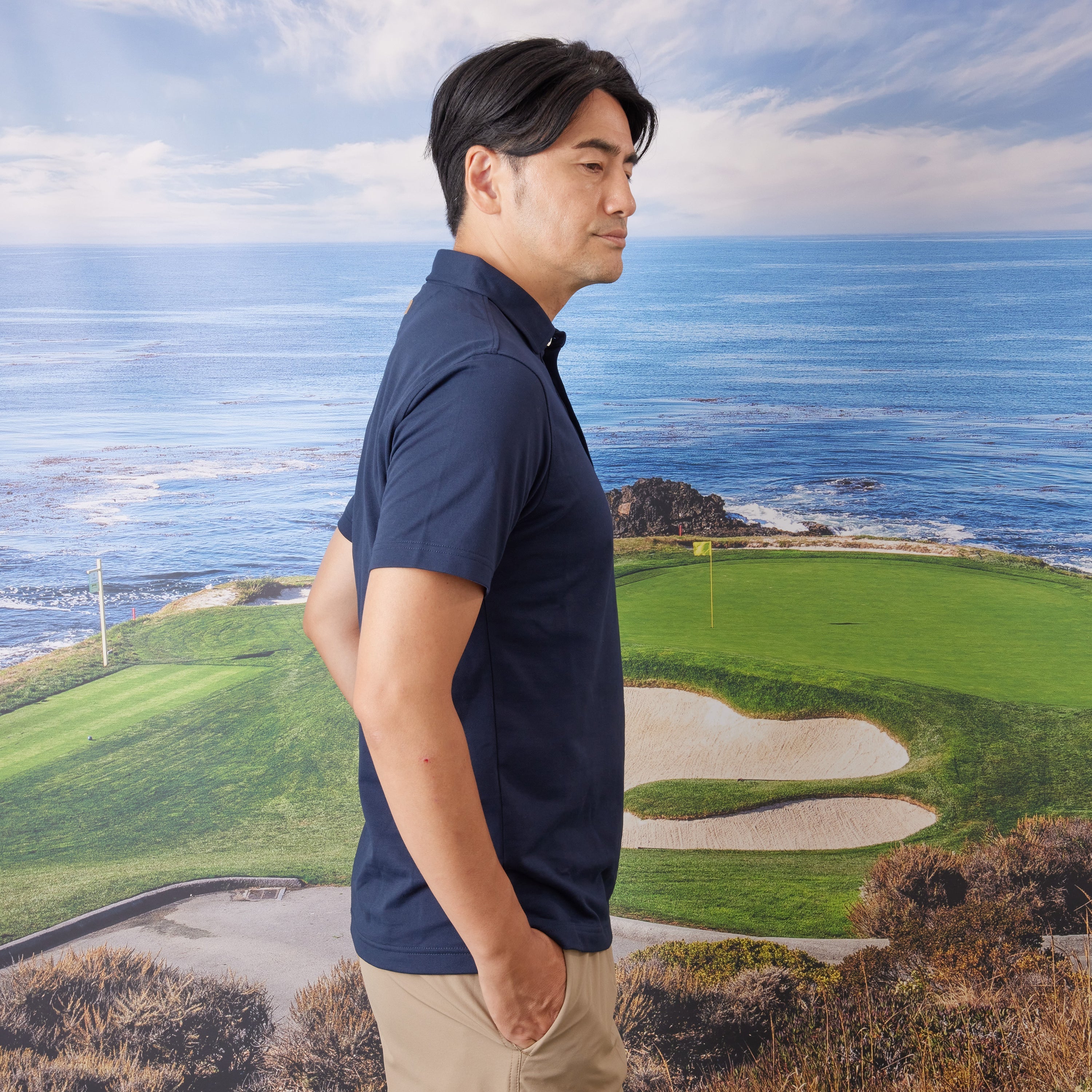 《SALE》シャンブレーポロシャツ 〈MENS〉