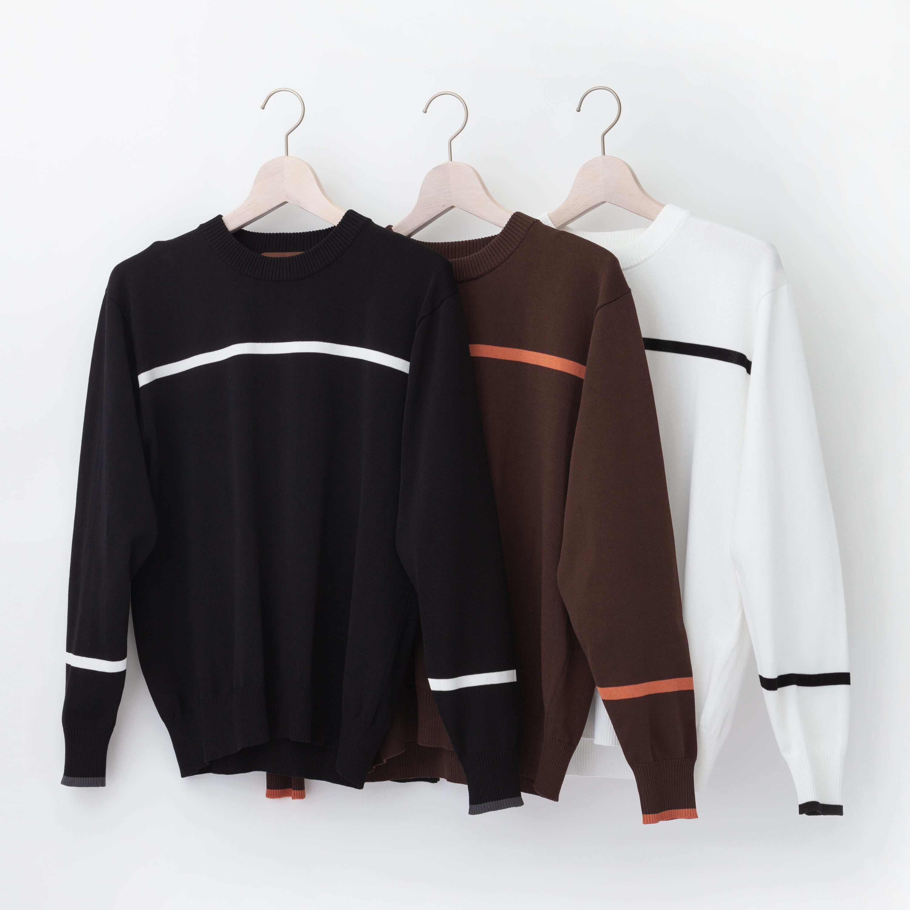 《SALE》ハリーストレッチ 12Gニット ライントップス〈MENS〉