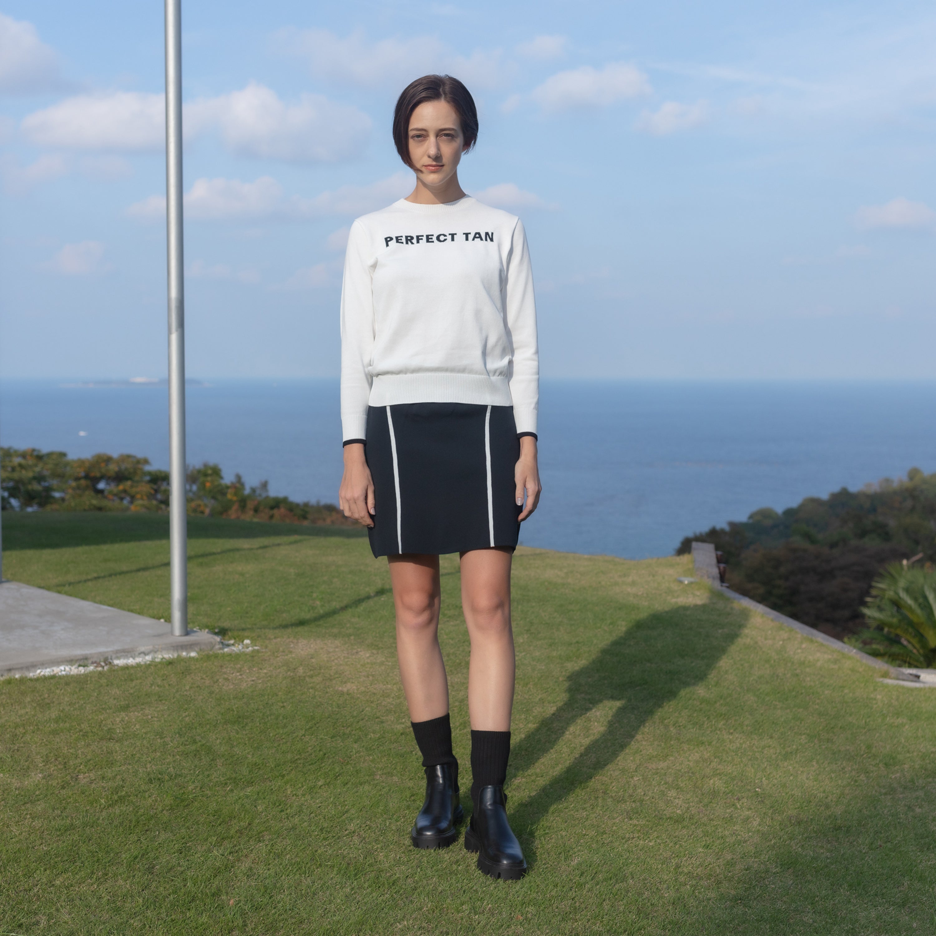 《SALE》ハリーストレッチ 12Gニット ロゴトップス〈WOMENS〉